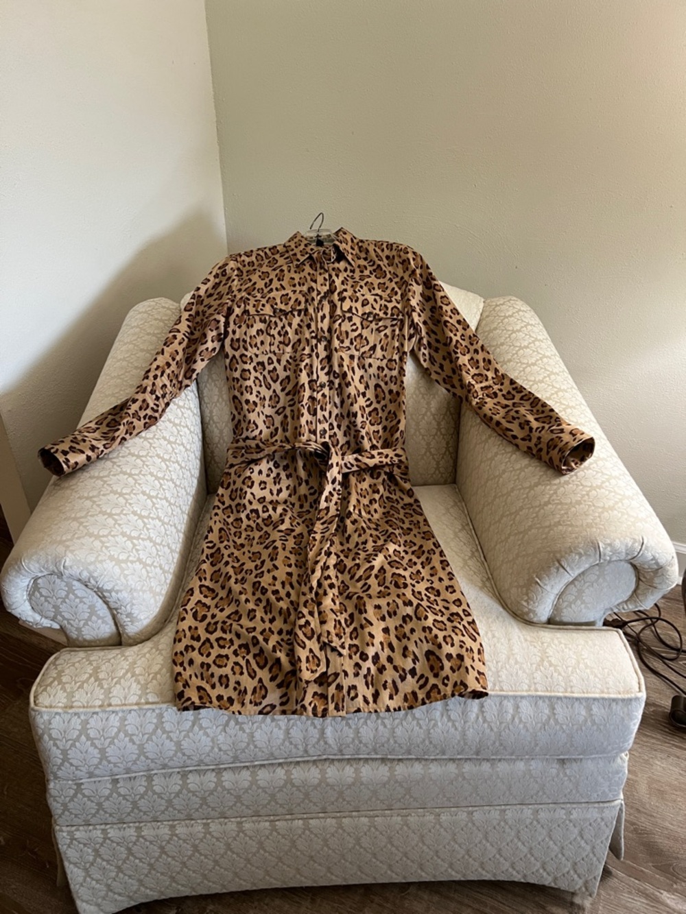 Lauren Ralph Lauren Leopard Print Shirt Dress - Brown with a belt